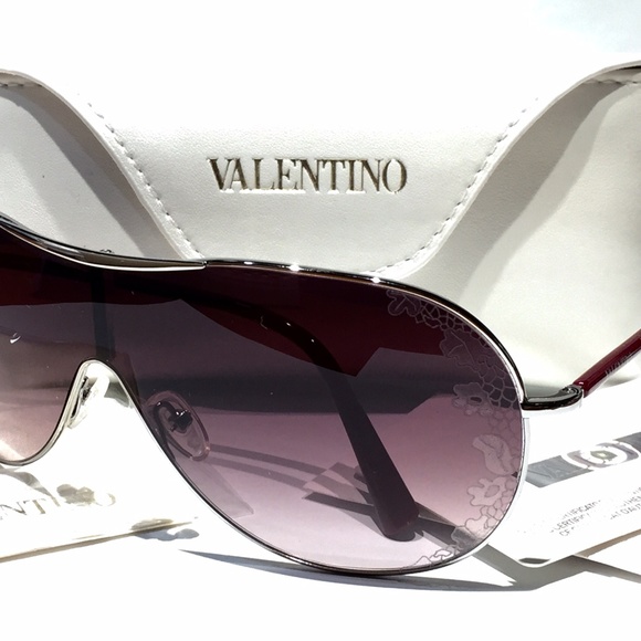 COPY - NWT Valentino Women\'s Shield SilverTone Sunglasses